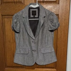 The Limited Black and White Patterned Blazer